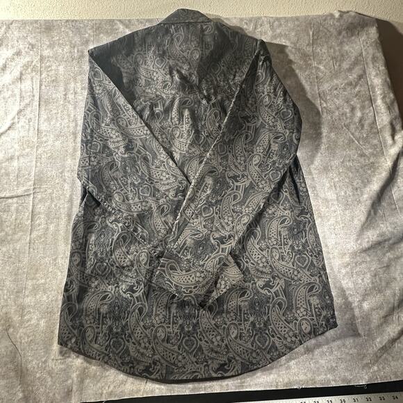 Rafter C Cowboy Collection Pattern Western Button Down Shirt - Picture 8 of 8